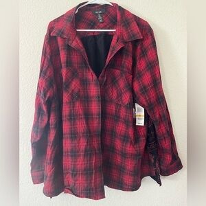 NWT Plaid Button up